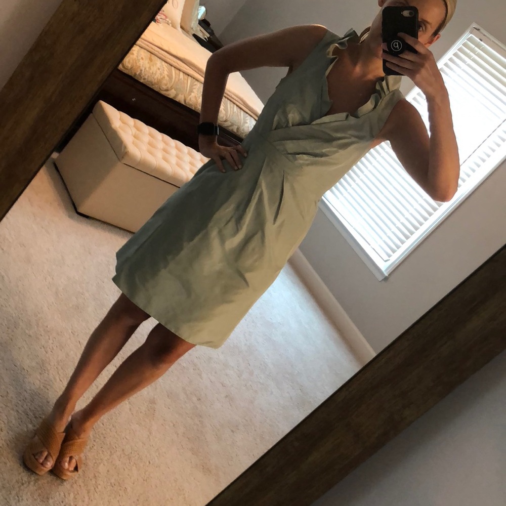 Jcrew ruffle collar dress